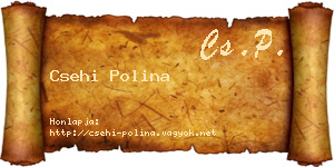 Csehi Polina névjegykártya